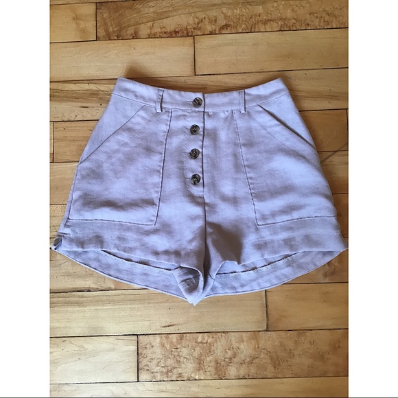 Button Fly High Rise Shorts - Picture 5 of 7